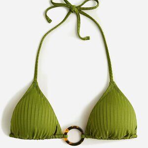 J. Crew Wide-Rib O-ring String Bikini Top